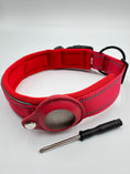 Indlæs billede i gallerifremviser, Hundehalsbånd i Nylon og Læder med AirTag Holder