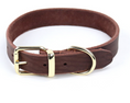 Indlæs billede i gallerifremviser, Hundehalsbånd i Topkvalitets Kernelæder – Justerbart med Messing Spænde
