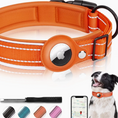 Indlæs billede i gallerifremviser, Hundehalsbånd i Nylon og Læder med AirTag Holder