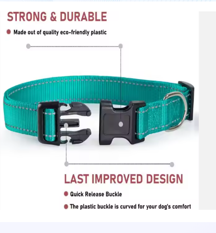 Justerbart Nylon Hundehalsbånd
