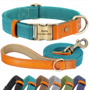 Kanvas & Læder Hundehalsbånd